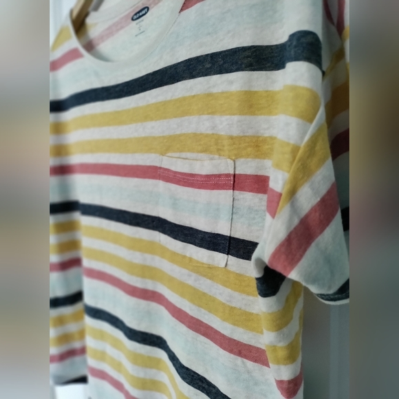 Old Navy Striped Boyfriend Shirt - Picture 3 of 4